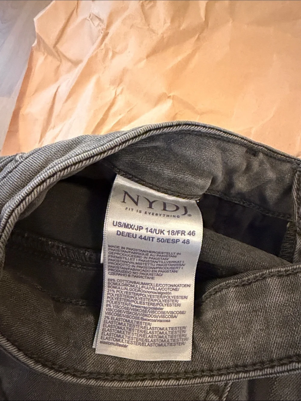NYDJ - women's jeans, Barbara Bootcut, size 14, gray